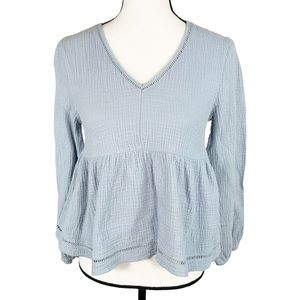 Altar’d State Light Blue Babydoll Top